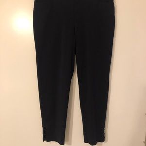 Navy comfort waist, stretch ladder cuff pants, size XL